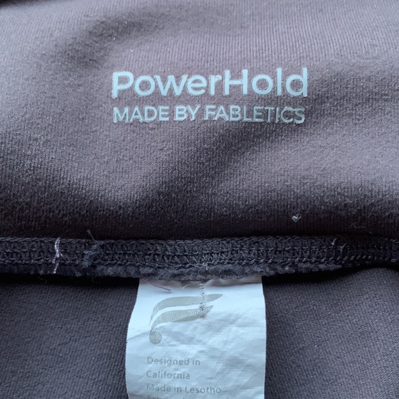 Fabletics Salar Mesh PowerHold gray pink white leggings - Picture 4 of 5